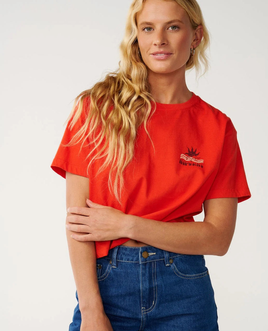 Ripcurl Women’s Swell Crop Tee, front view