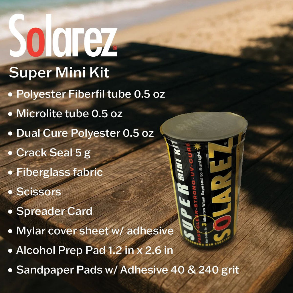 Solarez Mini Travel Kit polyester surfboard repair kit