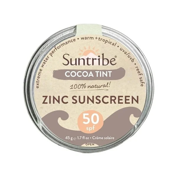 Suntribe Zinc Sunscreen Cocoa Tint SPF 50, product view 1