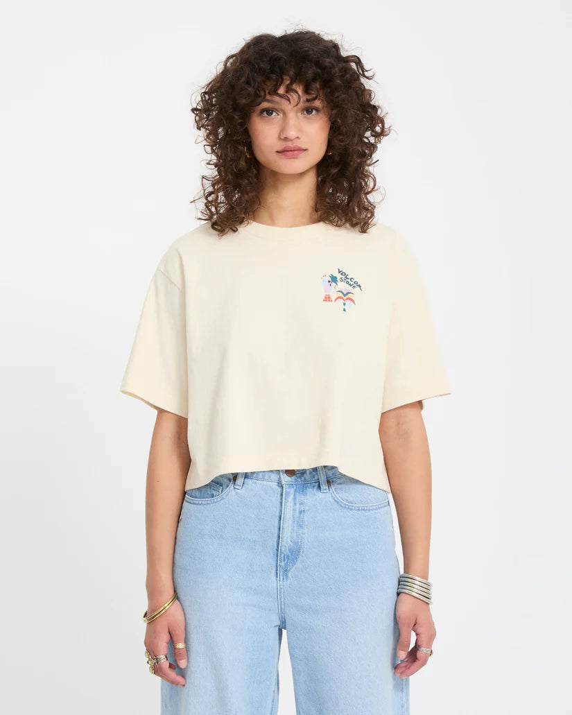 Volcom Bruno Lucas Crew Tee in Off White, product view 1