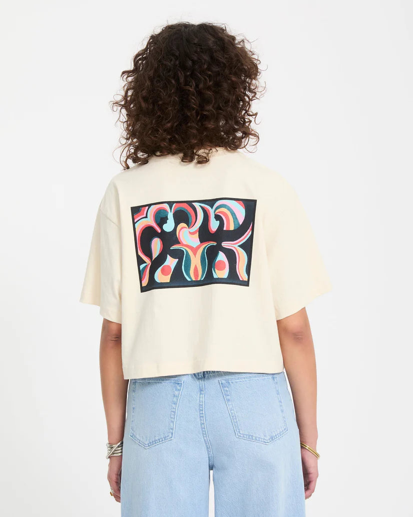 Volcom Bruno Lucas Crew Tee in Off White, product view 2