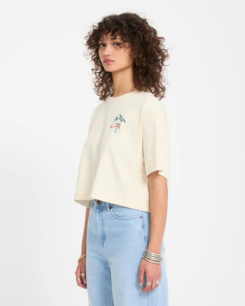 Volcom Bruno Lucas Crew Tee in Off White, product view 3