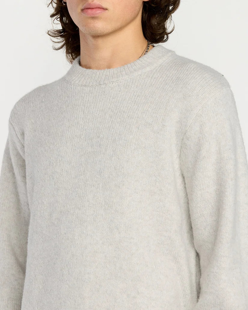 Volcom Edmonder II Sweater in Dirty White, close-up detail