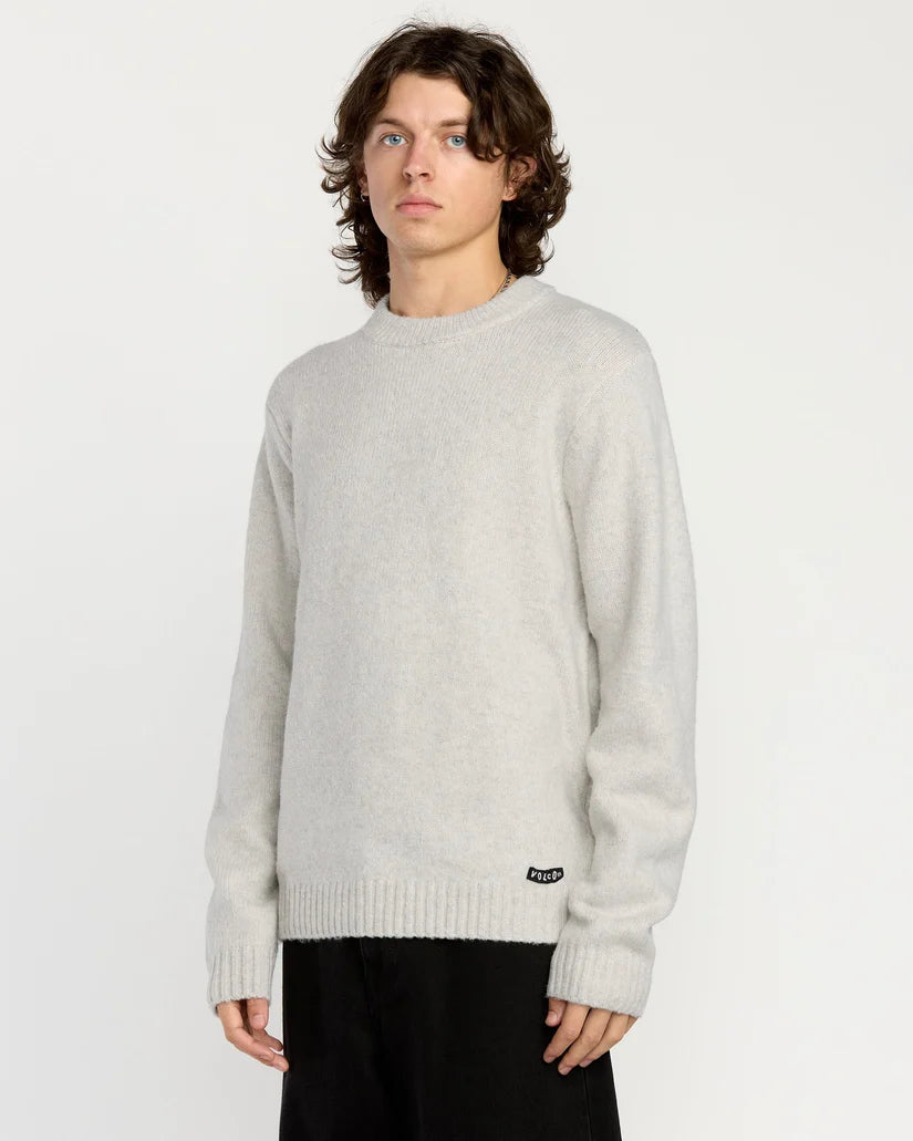 Volcom Edmonder II Sweater in Dirty White, model view