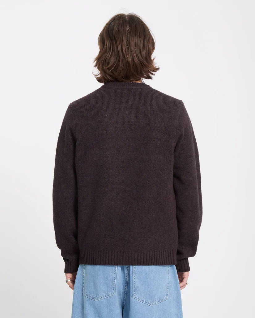 Volcom Edmonder II Sweater in Raisin, back view