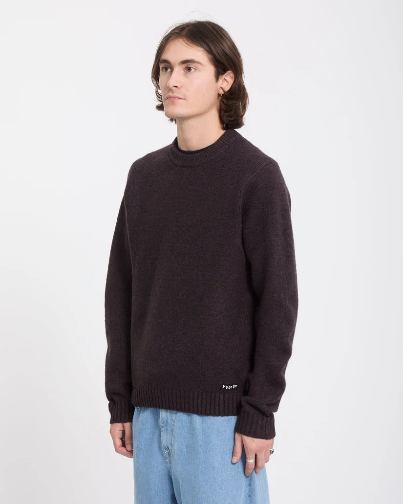 Volcom Edmonder II Sweater in Raisin, side view