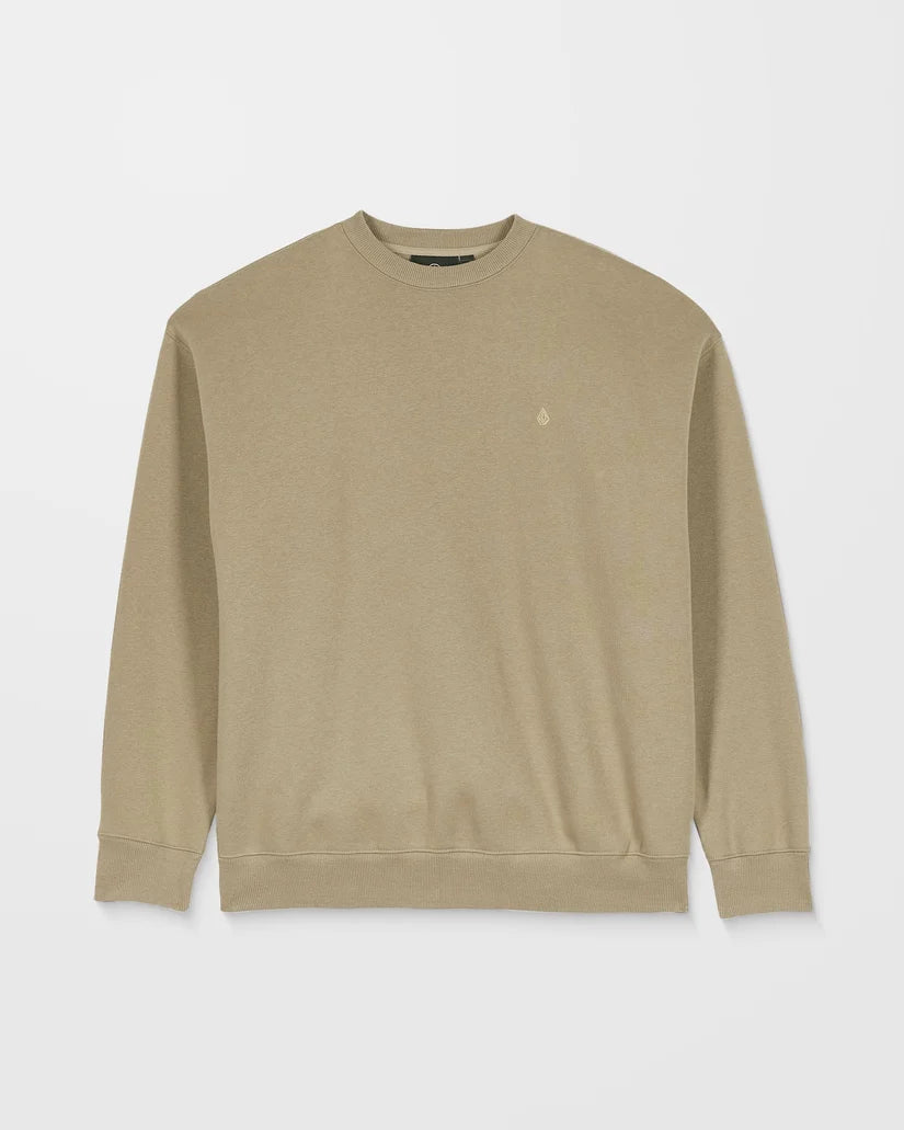 Volcom Single Stone Crew in Brindle, model front view