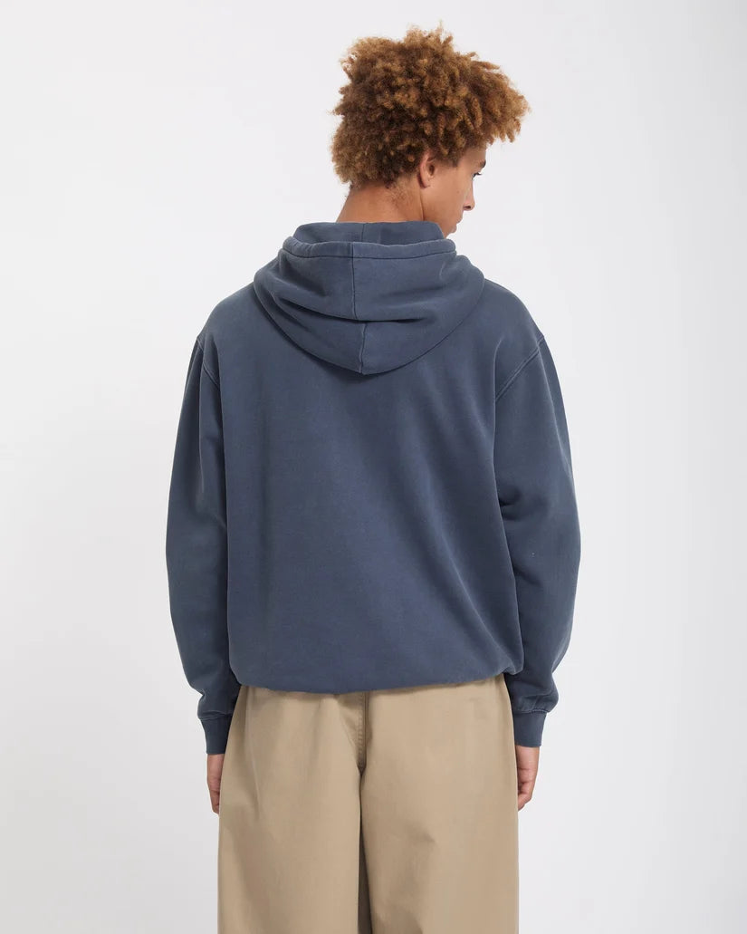 Volcom Single Stone Hoodie in Storm Blue, back view