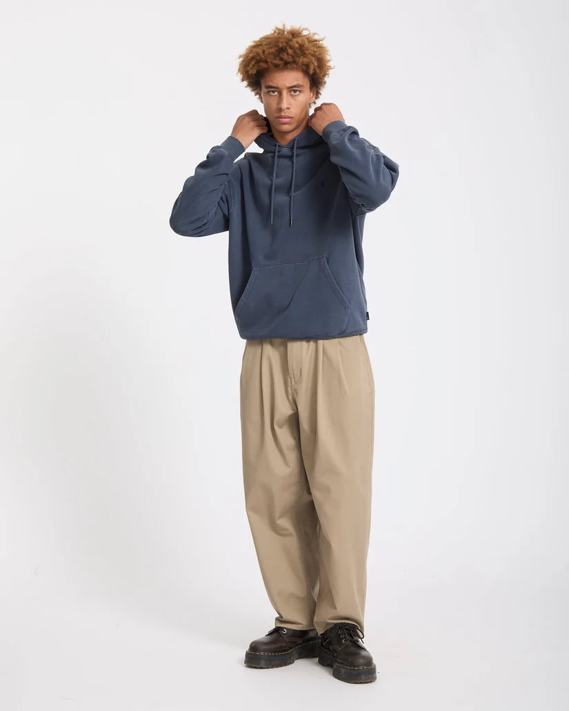 Volcom Single Stone Hoodie in Storm Blue, model front view