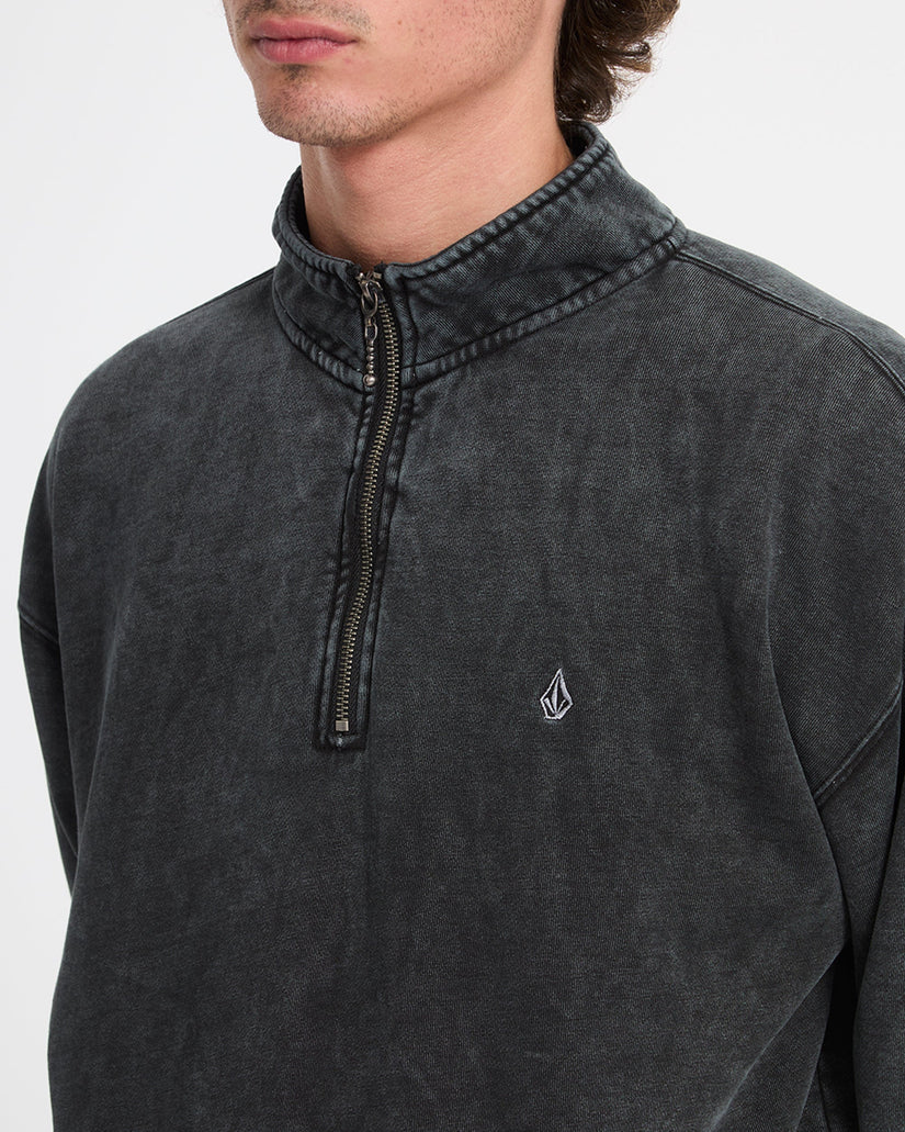 Volcom Single Stone Quarter Zip, chest and zip detail