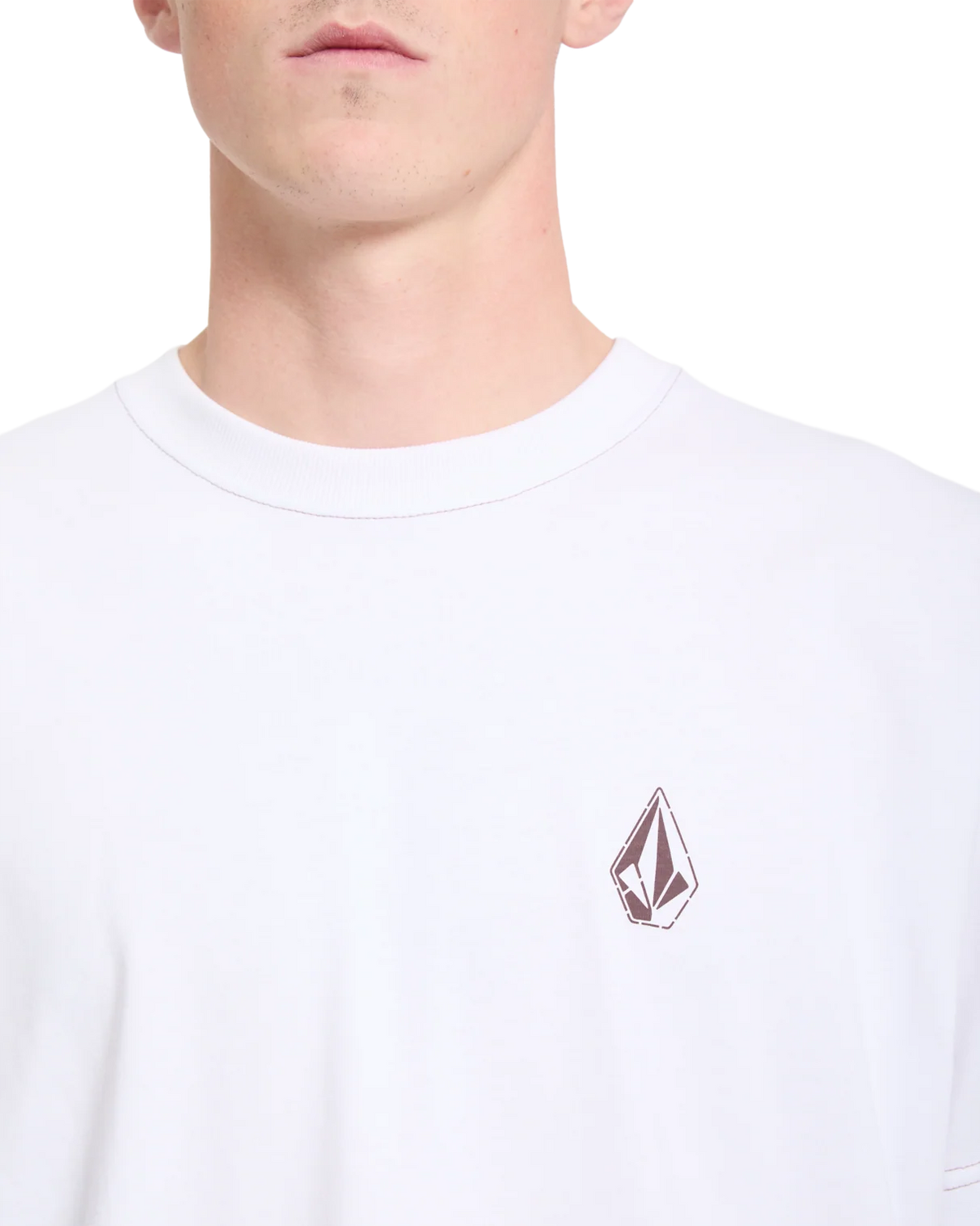 Volcom Skidder Tee in white, graphic detail