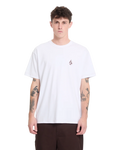 Volcom Skidder Tee in white, front view