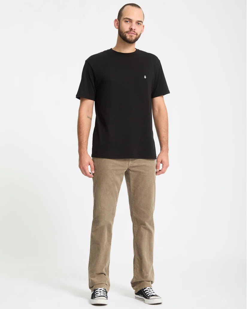 Volcom Solver 5 Pocket Cord trousers in Brindle, full front view