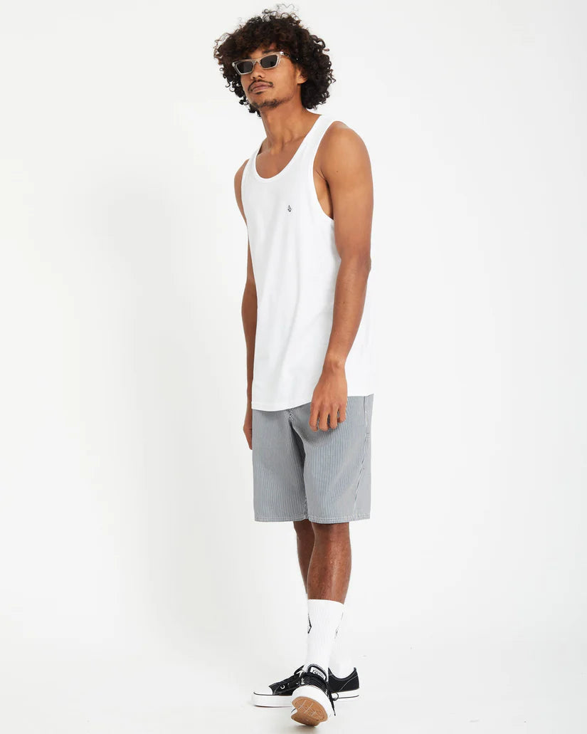 Volcom Stone Blanks Tank Top in white, product view 1