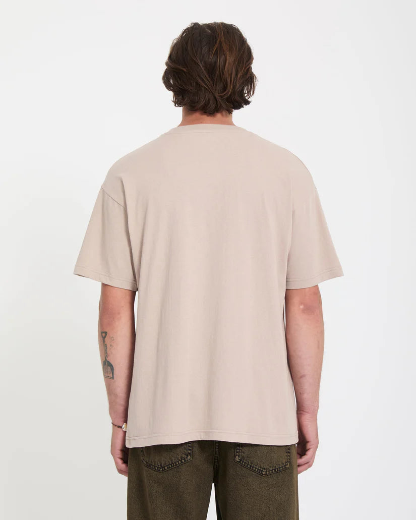 Volcom Stone T-Shirt - Bark Brown, back view