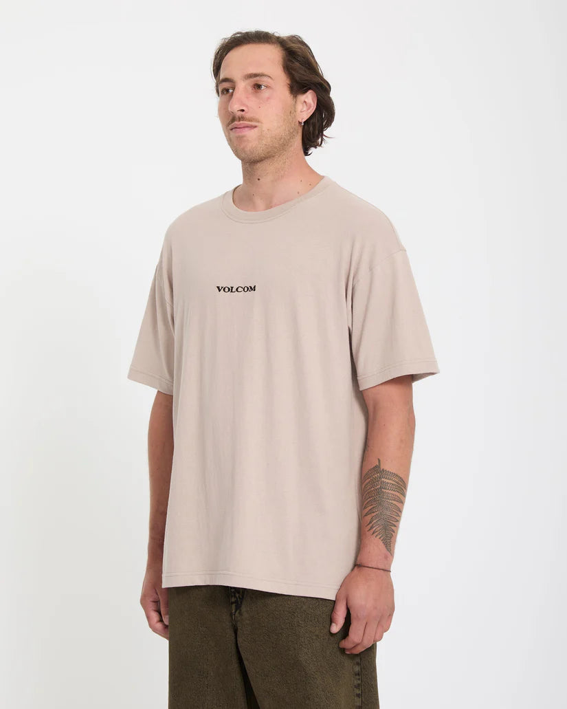 Volcom Stone T-Shirt - Bark Brown, detail view