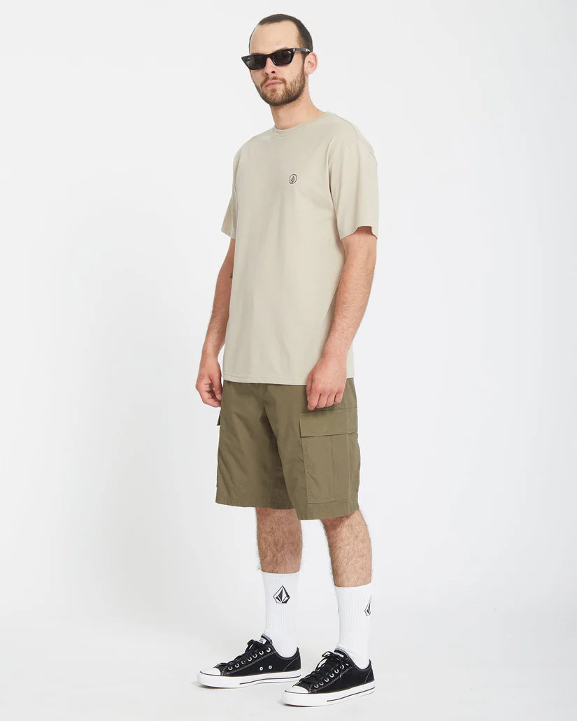 Volcom Strange Tripper 22 inch Cargo Short in khaki, product view 4