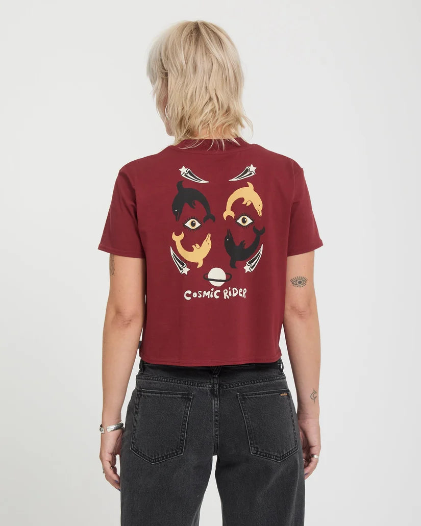 Volcom Women’s Ozzy II T-Shirt in Brick, product view 2
