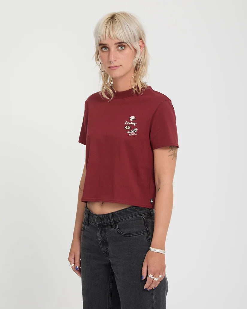 Volcom Women’s Ozzy II T-Shirt in Brick, product view 3