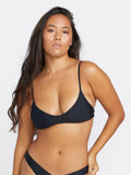 Volcom Women’s Simply Solid Crop Bikini Top, product view 1