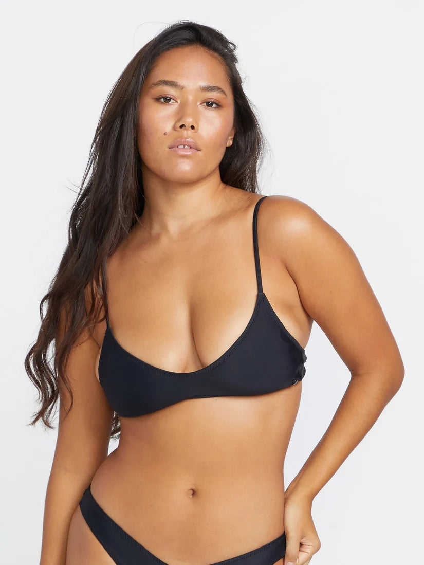 Volcom Women’s Simply Solid Crop Bikini Top, product view 1
