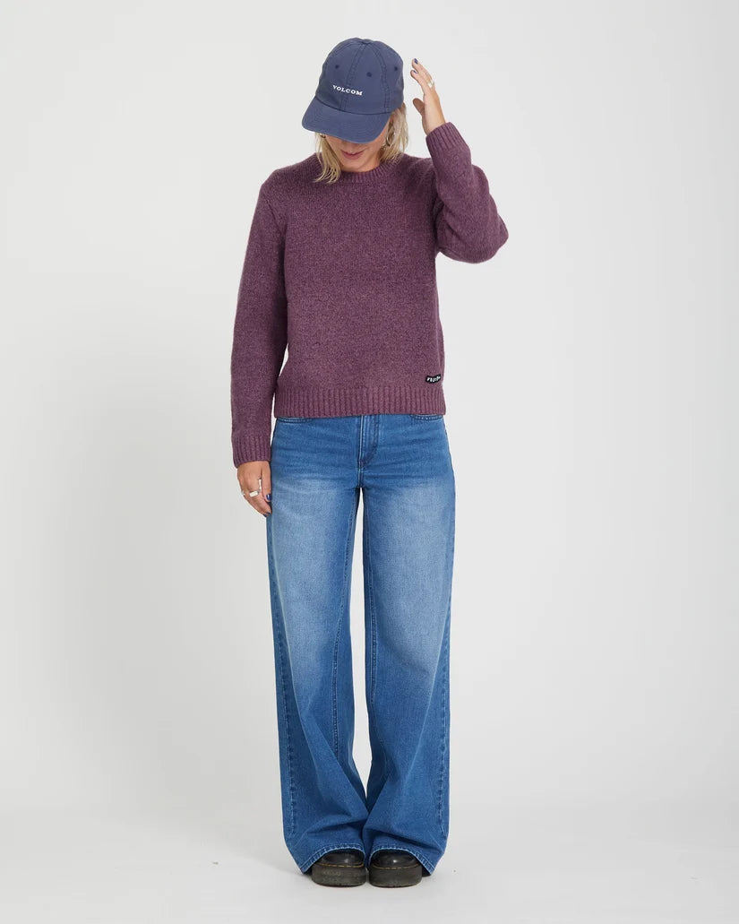 Volcom Women’s Wedmonder Sweater in Orchid, full view